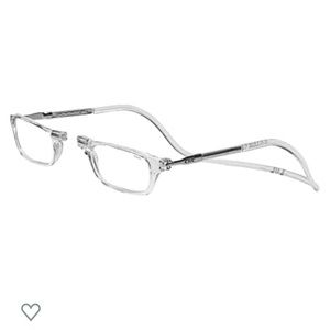 CliC Magnetic Reading Glasses, (Clear, 1.75 Magnification)